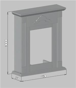 Elektromos kandalló Sorina & Cristina, 2000 W, 900*900*270 mm - kép 3