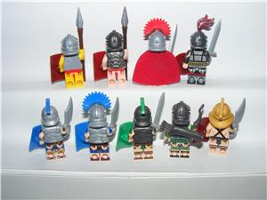 Lego Castle Római Katonák figurák Gladiátor Centurio 9db katona +fegyver  ÚJ - kép 2