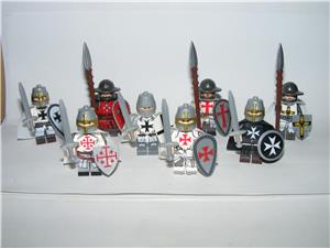 Lego Castle Keresztes Lovag Kereszteslovag Teuton lovag keresztes katonák 8db - kép 6