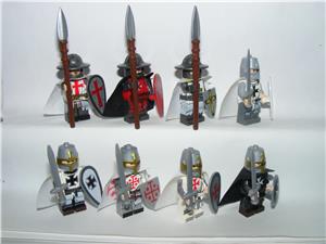 Lego Castle Keresztes Lovag Kereszteslovag Teuton lovag keresztes katonák 8db - kép 2