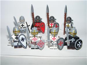 Lego Castle Keresztes Lovag Kereszteslovag Teuton lovag keresztes katonák 8db - kép 8