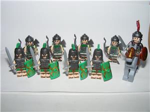 Lego Castle Római Katonák figurák Phalanx íjász sereg + lovas 9db katona ÚJ - kép 5