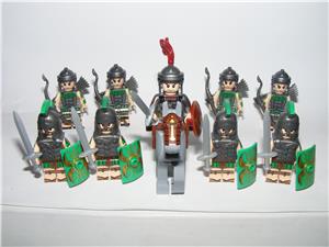 Lego Castle Római Katonák figurák Phalanx íjász sereg + lovas 9db katona ÚJ - kép 6