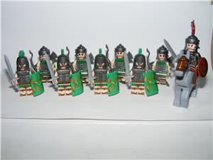 Lego Castle Római Katonák figurák Phalanx íjász sereg + lovas 9db katona ÚJ - kép 4