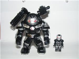 Lego Szuperhős figurák Vasember Nagy Hulkbuster Hadigép War Machine Mech + kis figura 2db ÚJ - kép 2