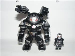 Lego Szuperhős figurák Vasember Nagy Hulkbuster Hadigép War Machine Mech + kis figura 2db ÚJ