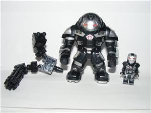 Lego Szuperhős figurák Vasember Nagy Hulkbuster Hadigép War Machine Mech + kis figura 2db ÚJ - kép 8