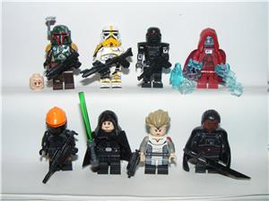 Lego Star Wars figurák Palpatine Uralkodó Luke Omega Boba Fett Moff Gideon ÚJ  - kép 3