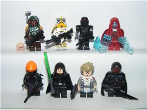 Lego Star Wars figurák Palpatine Uralkodó Luke Omega Boba Fett Moff Gideon ÚJ  - kép 1