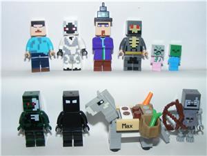 Lego Minecraft figurák Herobrine Kóbor Max Falusi Baby Zombie Falusi Skinek 10db ÚJ BP - kép 2