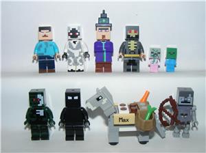 Lego Minecraft figurák Herobrine Kóbor Max Falusi Baby Zombie Falusi Skinek 10db ÚJ BP