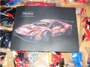 Lego komp. Technic 42125 Ferrari 488 GTE Sport autó Lepin 1677db  - kép 2