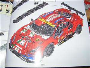 Lego komp. Technic 42125 Ferrari 488 GTE Sport autó Lepin 1677db  - kép 9