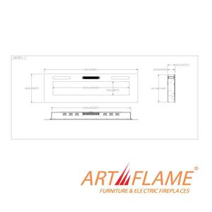 Art Flame Elektromos beépíthető kandalló Amadeo 60, 1500 W, 465*1524*121 mm - kép 8