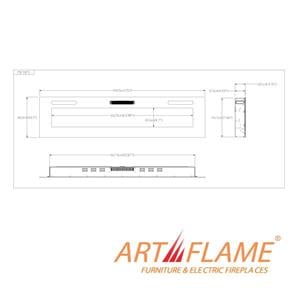 Art Flame Elektromos beépíthető kandalló Amadeo 75, 1500 W, -10% akció, 465*1905*121 mm - kép 5