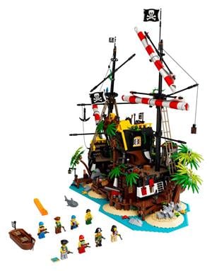 Lego komp. Ideas 21322 Barracuda öböl kalózai Kalóz sziget + hajó 2545db lepin új - kép 2