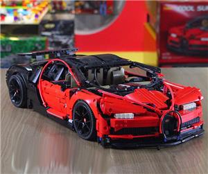 Lego komp. Technic 42083 Bugatti Chiron Lepin 3600db Piros Fekete Tuning ÚJ - kép 2