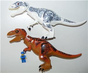 Lego Jurassic World 2.Dinoszaurusz figura dínó Nagy T-rex + Nagy Indominus Rex 30cm új - kép 4