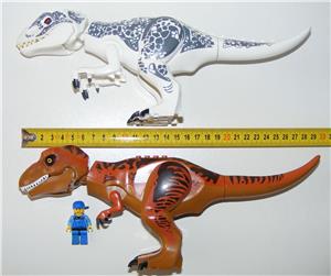 Lego Jurassic World 2.Dinoszaurusz figura dínó Nagy T-rex + Nagy Indominus Rex 30cm új - kép 7