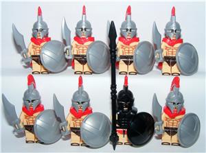 Lego Castle Spártai katonák figurák Leonidas+ Brickarms figura - kép 6