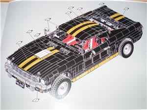 Lego komp. Creator Technic 1966-os Mustang  GT350 1817db Lepin ÚJ - kép 9