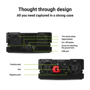 Green Cell Greencell 2000W/4000W tiszta színuszos inverter 12 V-ról 230 V-ra új, bontatlan dobozában - kép 4