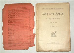 Dr. L.J.Jogi compendiumok gyűjteménye Az egyházjog compendiuma /könyv  Politzer Zsigmond kiadása  - kép 5