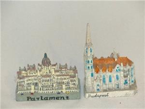 Budapest Mátyás templon és Parlament mini makett souvenir