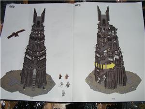 Lego komp. Gyűrűk Ura Hobbit LOTR 10237 Orthanc tornya 2360db Lepin Új - kép 10