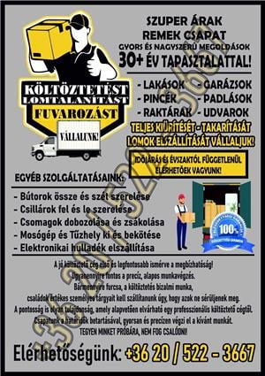 Fuvarozást-költöztetést-lomtalanítást vállalunk! SALGÓTARJÁN!