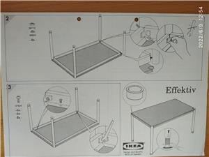 Felújított IKEA íróasztal, irattartó polccal eladó - kép 7