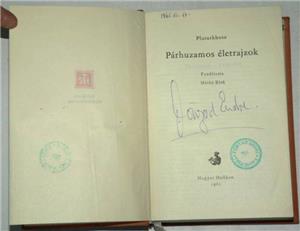 Plutarkhosz Párhuzamos életrajzok / könyv Magyar Helikon 1965 Magyar Helikon 1965. Készült a Kossuth - kép 2