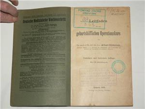 Dr. Albert Döderlein Leitfaden für den geburtshilflichen operationskurs /antik könyv 1923  - kép 3