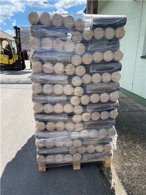 Fabrikett keményfából 100 % tölgy fűrészporból készült vastag henger fabrikett 10 kg zsák - kép 4