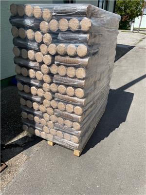 Fabrikett keményfából 100 % tölgy fűrészporból készült vastag henger fabrikett 10 kg zsák - kép 7