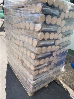 Fabrikett keményfából 100 % tölgy fűrészporból készült vastag henger fabrikett 10 kg zsák - kép 6