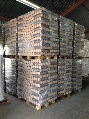 Fabrikett keményfából 100 % tölgy fűrészporból készült vastag henger fabrikett 10 kg zsák - kép 9