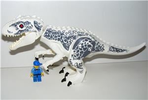 Lego Jurassic World dinoszaurusz figura dínó Nagy fehér Indominus Rex 30cm új - kép 3