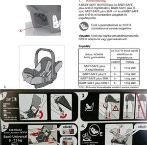 Römer britax baby-safe hordozó 0-13 kg + isofix bázistalp izofix jó adac teszt új ár161.000 - kép 3