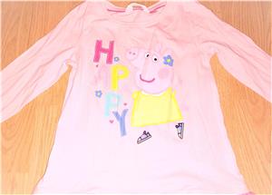 122/128 új H&M mesés Peppa malac csillogó tüllszoknyás ruha ruci felső   - kép 4