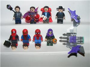 Lego Marvel Szuperhős figurák Pókember Green Goblin Eddie Dr. Strange 8db - kép 1