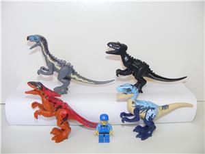 Lego Jurassic World dinoszaurusz figura dínó Mosasaurus Ankylosaurus Pyroraptor Therizinosaurus 8db  - kép 8