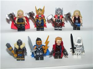 Lego Marvel Szuperhős figurák Thor Gorr Korg Valkűr Űrlord 8db figura ÚJ - kép 5