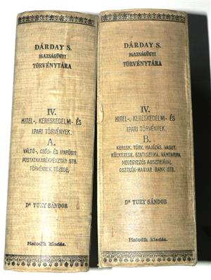 Dárday Sándor Igazságügyi törvénytára IV. A B kötet / könyv 1908 