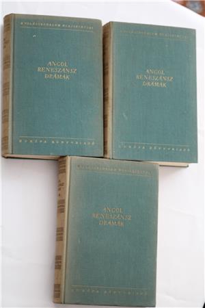 Angol reneszánsz drámák I-III / könyv Európa Könyvkiadó 1961  - kép 1