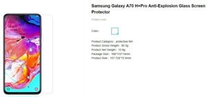 Samsung Galaxy A70 H+Pro Anti-Explosion Nillkin képernyővédő üveg - kép 7