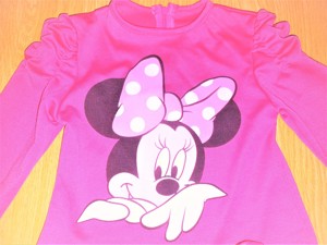 116/122 Új cuki Minnie egér mintás hagymaaljú ruha    - kép 13