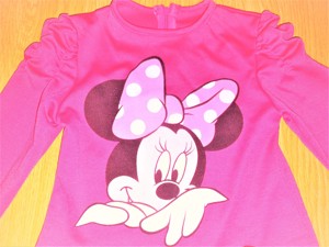 116/122 Új cuki Minnie egér mintás hagymaaljú ruha    - kép 10