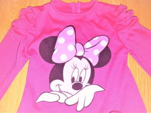 116/122 Új cuki Minnie egér mintás hagymaaljú ruha    - kép 9