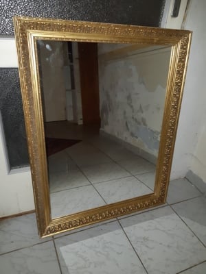 Antik jellegű fakeretes tükör 92x72cm magas - kép 2